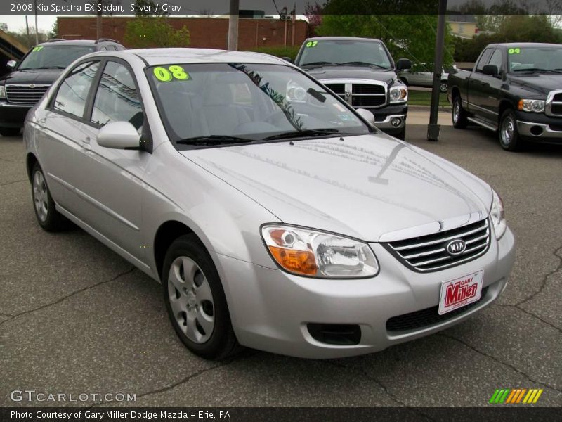 Silver / Gray 2008 Kia Spectra EX Sedan