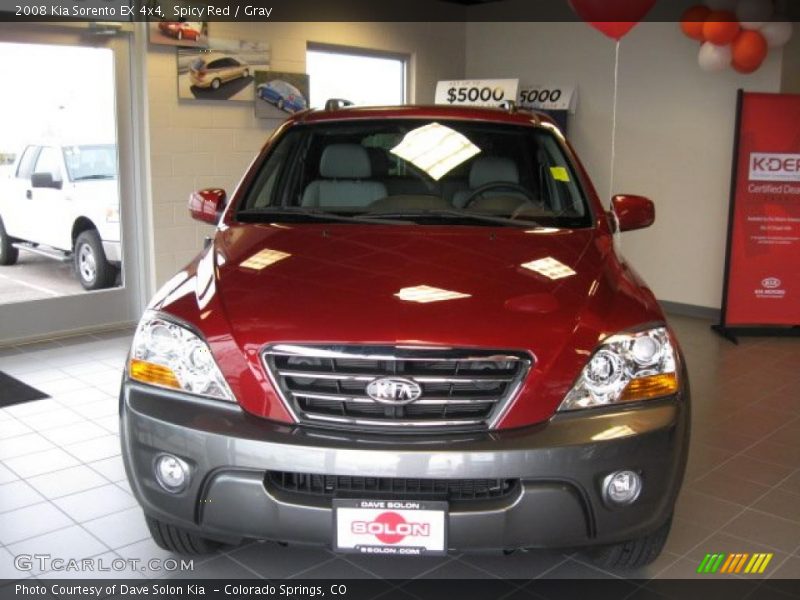 Spicy Red / Gray 2008 Kia Sorento EX 4x4