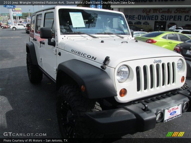 Stone White / Dark Slate Gray/Medium Slate Gray 2010 Jeep Wrangler Unlimited Rubicon 4x4
