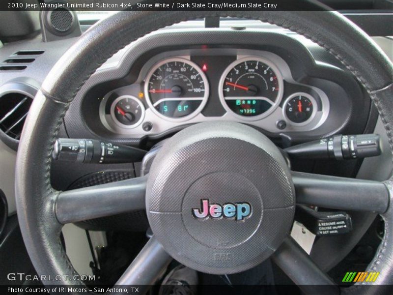 Stone White / Dark Slate Gray/Medium Slate Gray 2010 Jeep Wrangler Unlimited Rubicon 4x4
