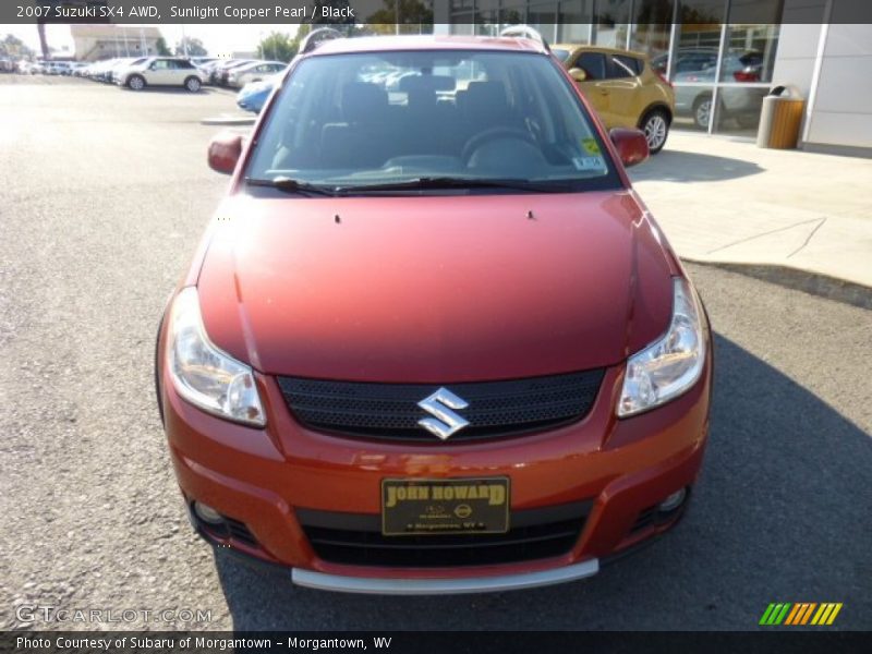 Sunlight Copper Pearl / Black 2007 Suzuki SX4 AWD