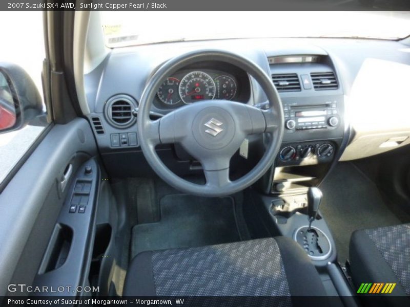 Sunlight Copper Pearl / Black 2007 Suzuki SX4 AWD