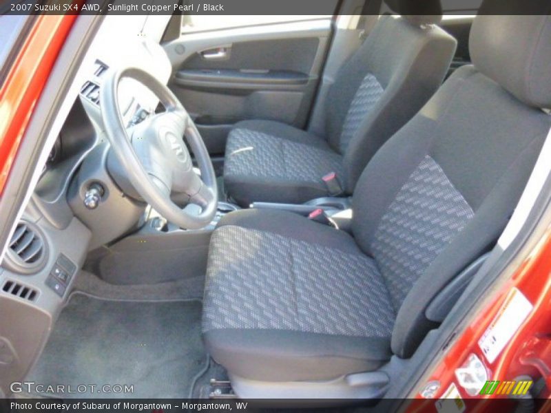 Sunlight Copper Pearl / Black 2007 Suzuki SX4 AWD