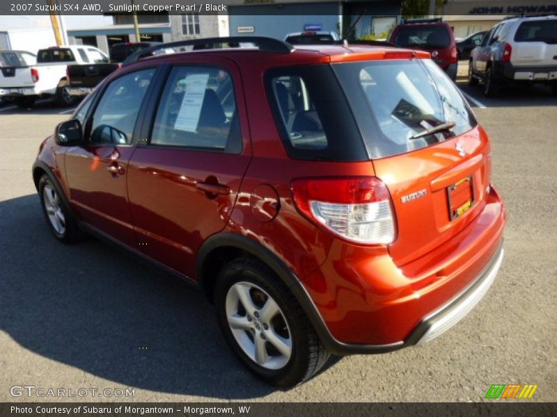 Sunlight Copper Pearl / Black 2007 Suzuki SX4 AWD