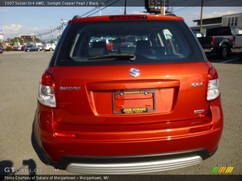 Sunlight Copper Pearl / Black 2007 Suzuki SX4 AWD