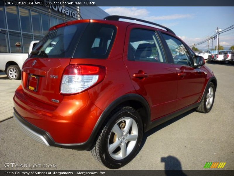 Sunlight Copper Pearl / Black 2007 Suzuki SX4 AWD