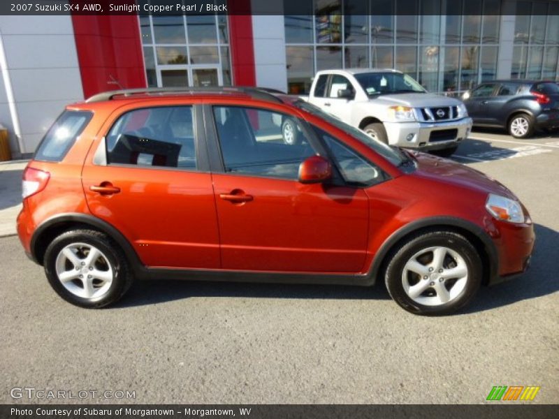 Sunlight Copper Pearl / Black 2007 Suzuki SX4 AWD