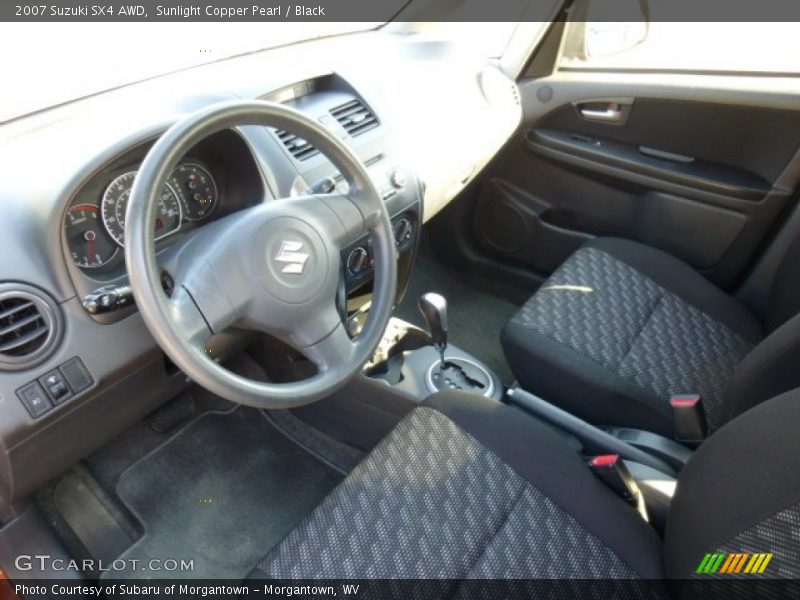 Sunlight Copper Pearl / Black 2007 Suzuki SX4 AWD