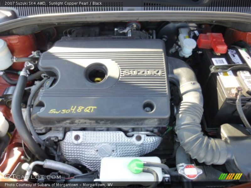 Sunlight Copper Pearl / Black 2007 Suzuki SX4 AWD
