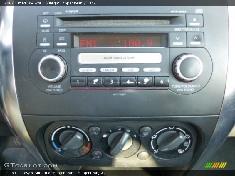Sunlight Copper Pearl / Black 2007 Suzuki SX4 AWD