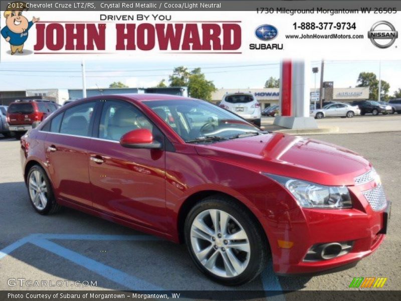 Crystal Red Metallic / Cocoa/Light Neutral 2012 Chevrolet Cruze LTZ/RS