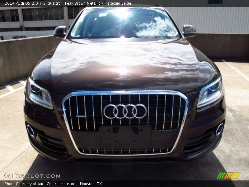 Teak Brown Metallic / Pistachio Beige 2014 Audi Q5 2.0 TFSI quattro