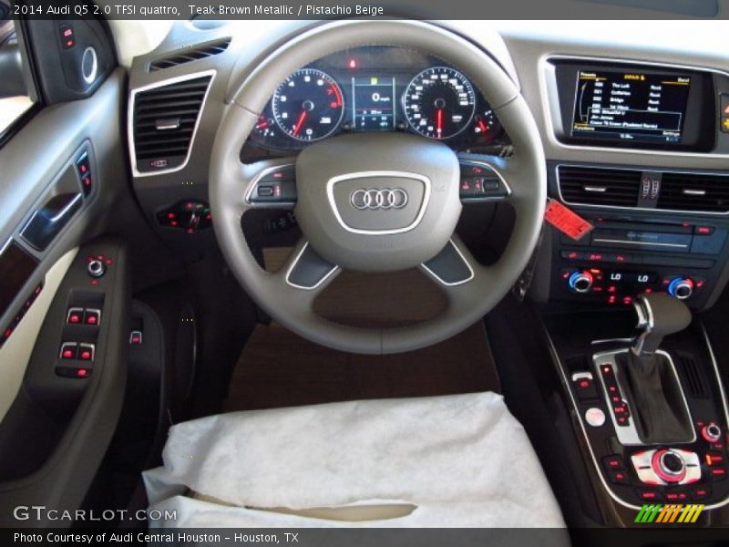 Teak Brown Metallic / Pistachio Beige 2014 Audi Q5 2.0 TFSI quattro