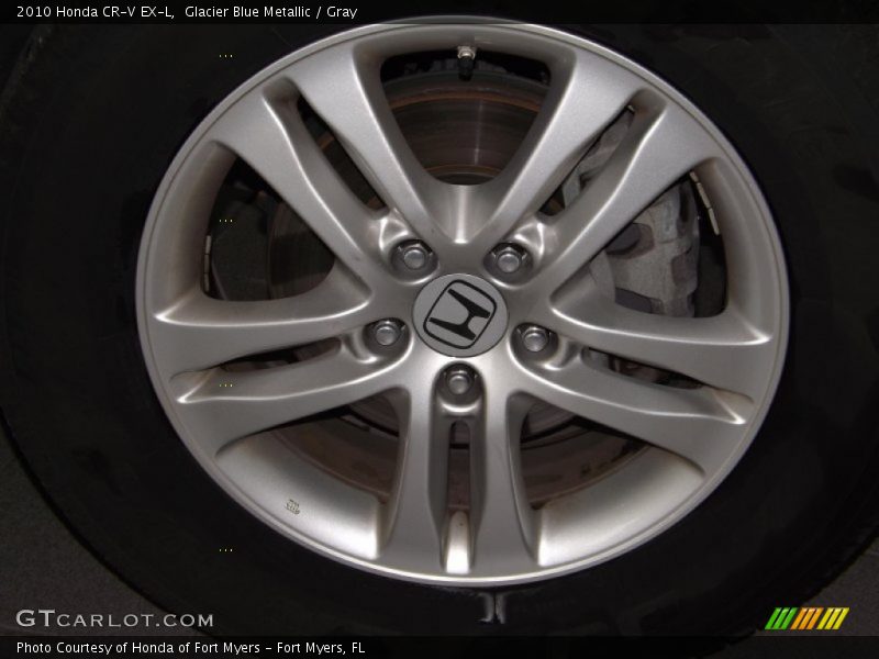 Glacier Blue Metallic / Gray 2010 Honda CR-V EX-L
