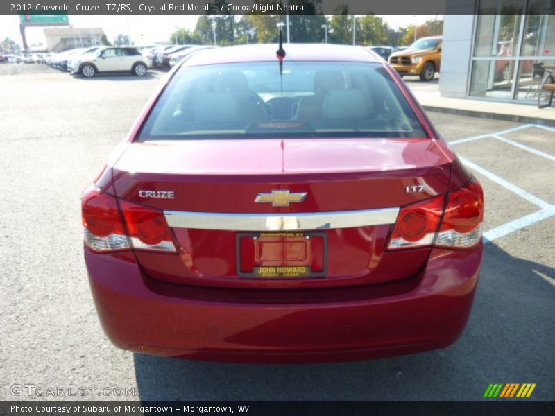Crystal Red Metallic / Cocoa/Light Neutral 2012 Chevrolet Cruze LTZ/RS