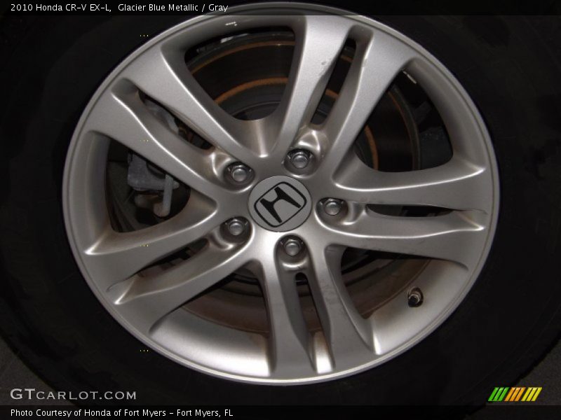Glacier Blue Metallic / Gray 2010 Honda CR-V EX-L
