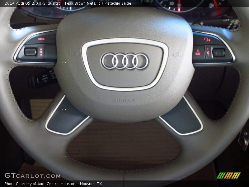 Teak Brown Metallic / Pistachio Beige 2014 Audi Q5 2.0 TFSI quattro