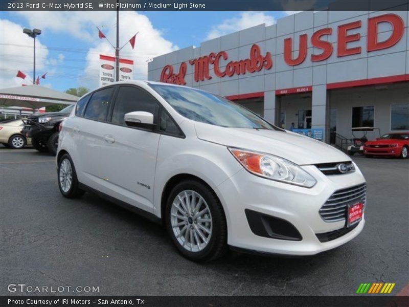 White Platinum / Medium Light Stone 2013 Ford C-Max Hybrid SE