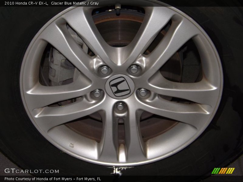 Glacier Blue Metallic / Gray 2010 Honda CR-V EX-L