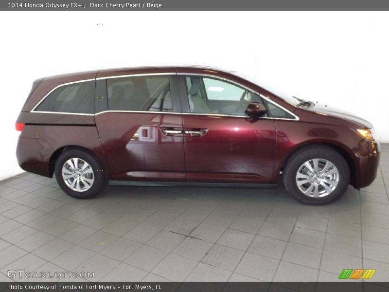 Dark Cherry Pearl / Beige 2014 Honda Odyssey EX-L