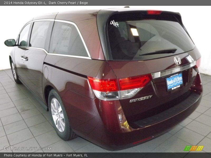 Dark Cherry Pearl / Beige 2014 Honda Odyssey EX-L