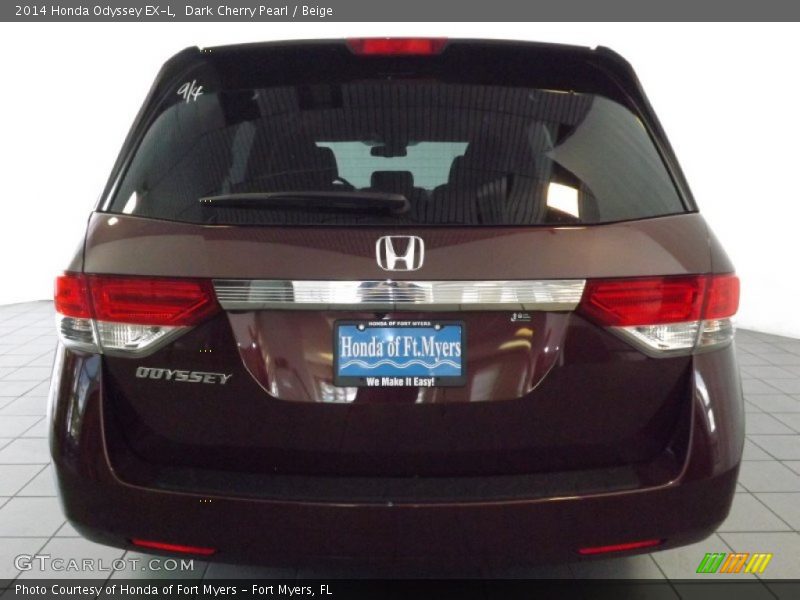 Dark Cherry Pearl / Beige 2014 Honda Odyssey EX-L