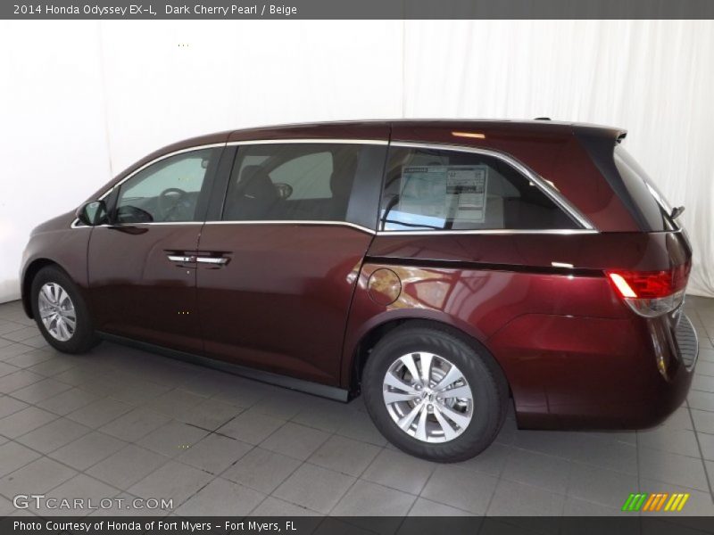 Dark Cherry Pearl / Beige 2014 Honda Odyssey EX-L