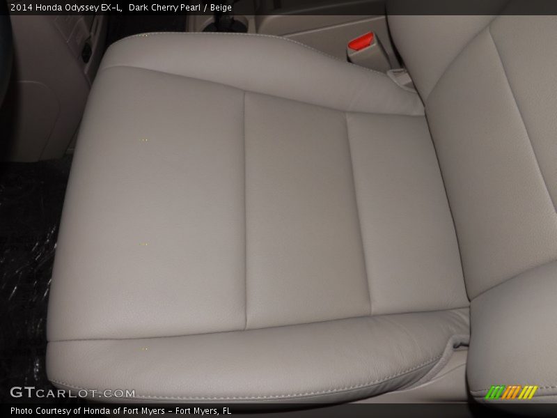 Dark Cherry Pearl / Beige 2014 Honda Odyssey EX-L