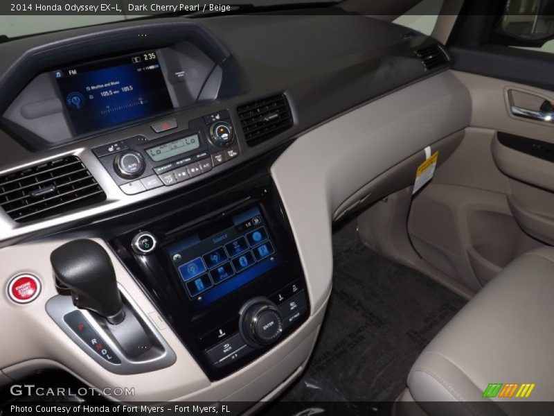 Dark Cherry Pearl / Beige 2014 Honda Odyssey EX-L