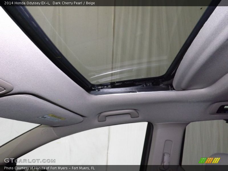 Dark Cherry Pearl / Beige 2014 Honda Odyssey EX-L