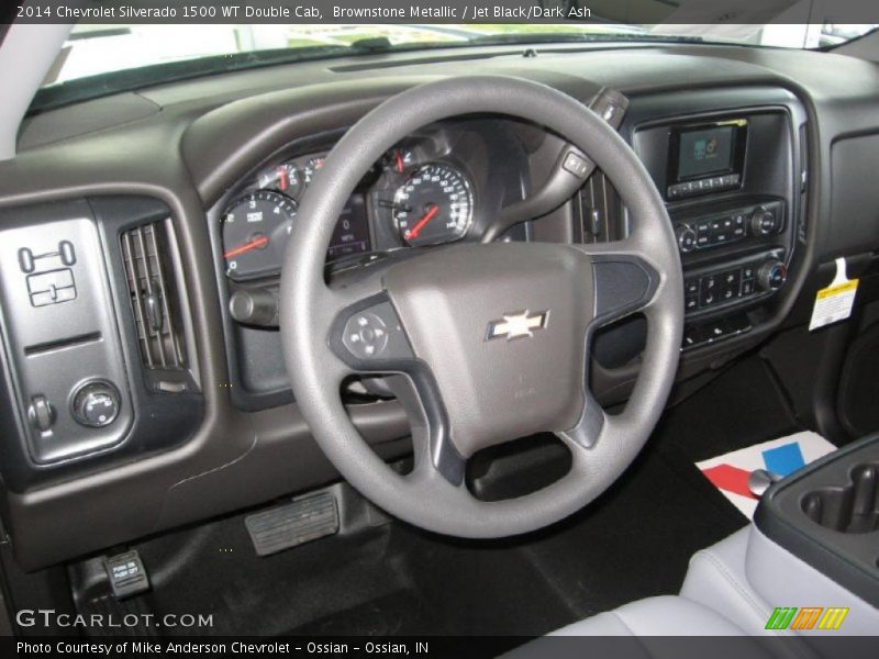 Brownstone Metallic / Jet Black/Dark Ash 2014 Chevrolet Silverado 1500 WT Double Cab