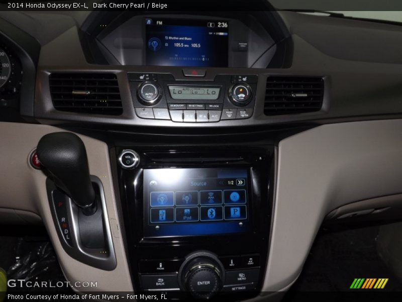 Dark Cherry Pearl / Beige 2014 Honda Odyssey EX-L