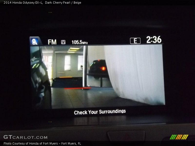 Dark Cherry Pearl / Beige 2014 Honda Odyssey EX-L