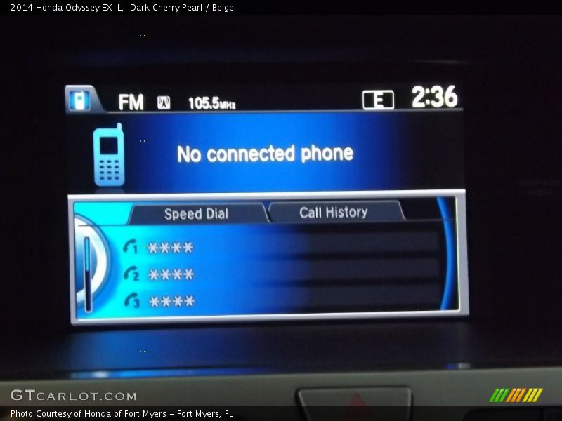 Dark Cherry Pearl / Beige 2014 Honda Odyssey EX-L