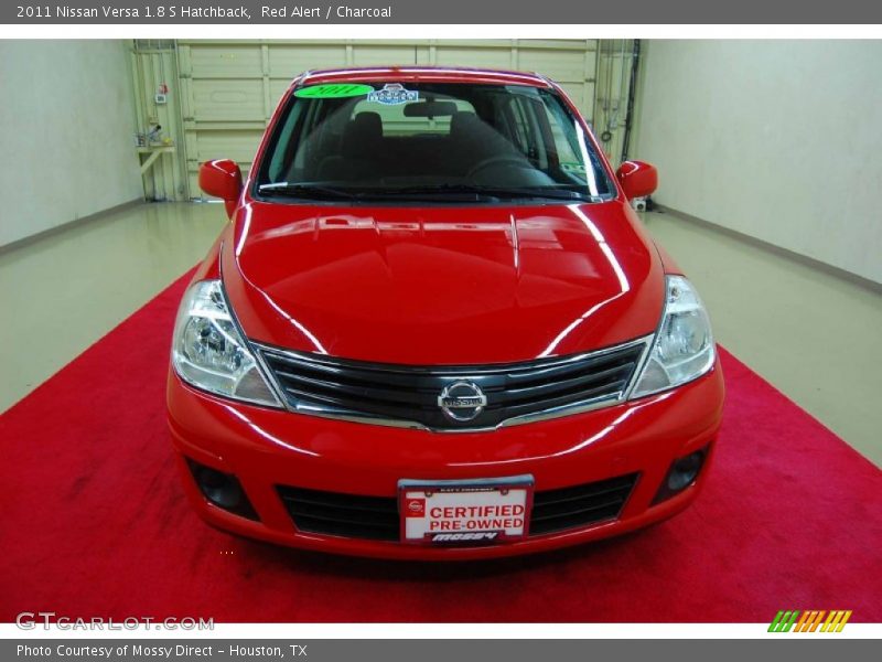 Red Alert / Charcoal 2011 Nissan Versa 1.8 S Hatchback