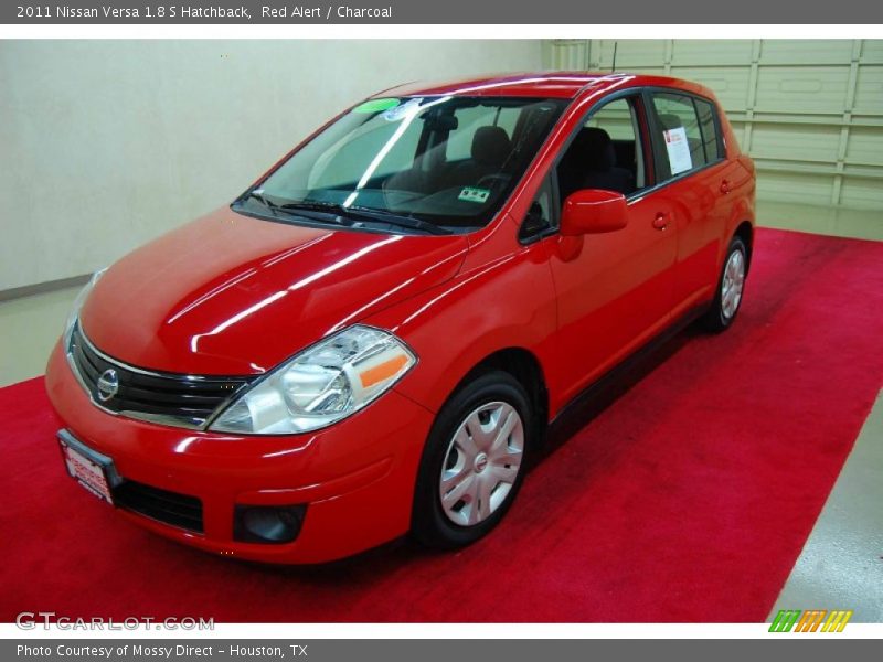 Red Alert / Charcoal 2011 Nissan Versa 1.8 S Hatchback