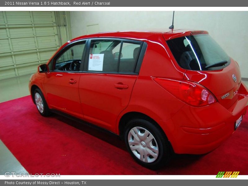 Red Alert / Charcoal 2011 Nissan Versa 1.8 S Hatchback
