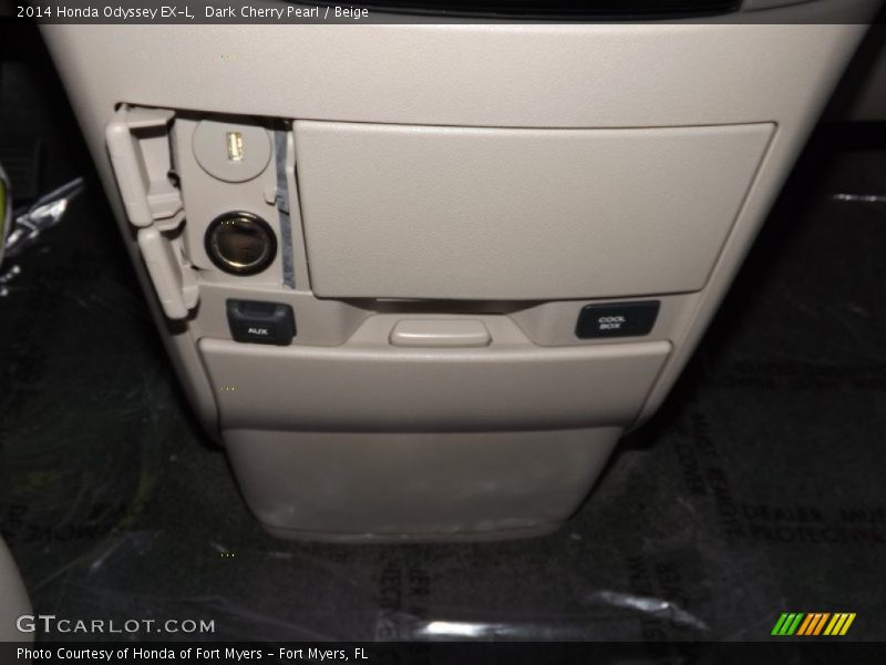Dark Cherry Pearl / Beige 2014 Honda Odyssey EX-L