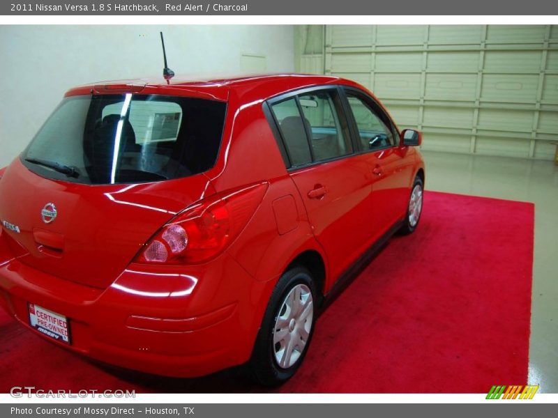 Red Alert / Charcoal 2011 Nissan Versa 1.8 S Hatchback