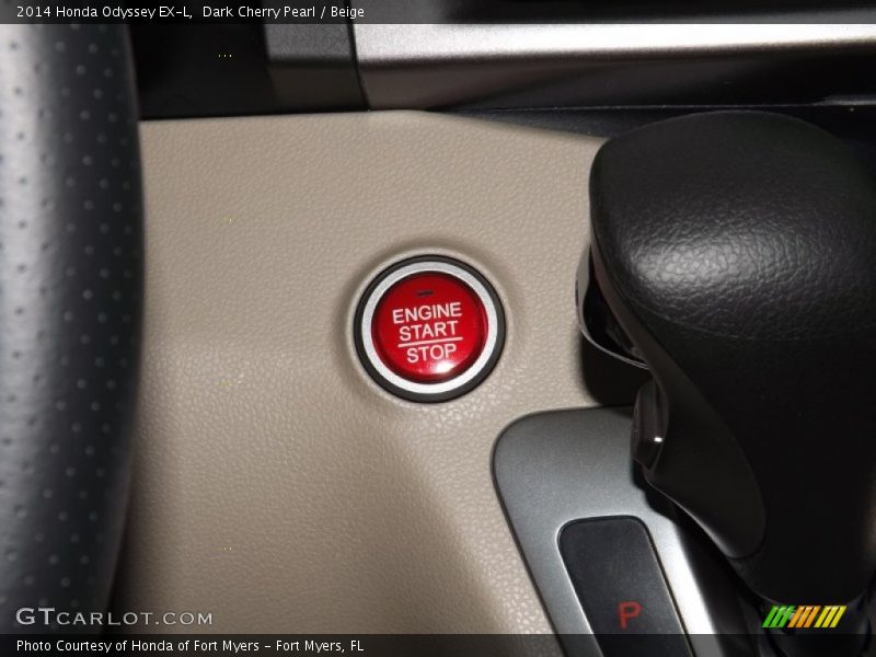 Dark Cherry Pearl / Beige 2014 Honda Odyssey EX-L