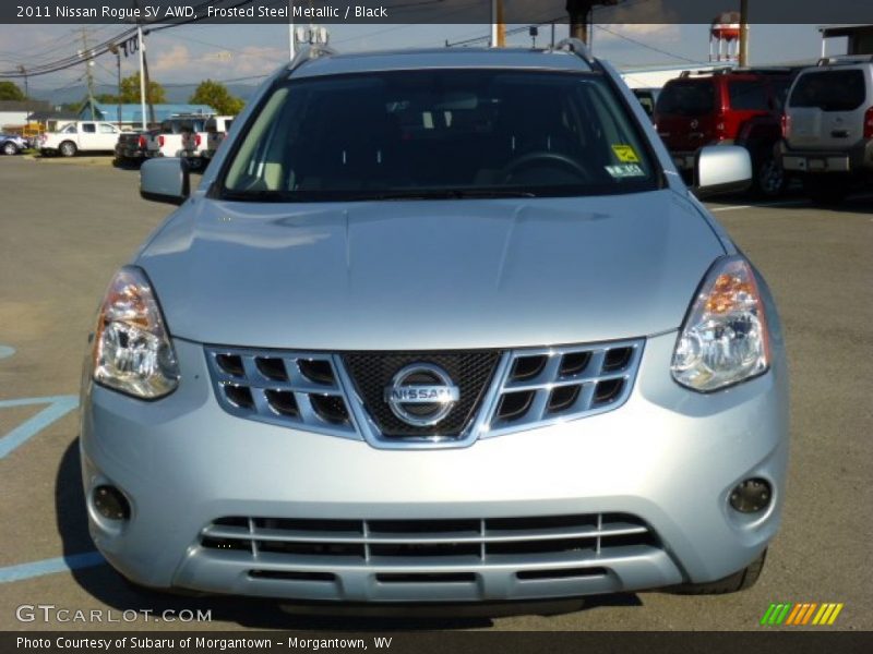 Frosted Steel Metallic / Black 2011 Nissan Rogue SV AWD