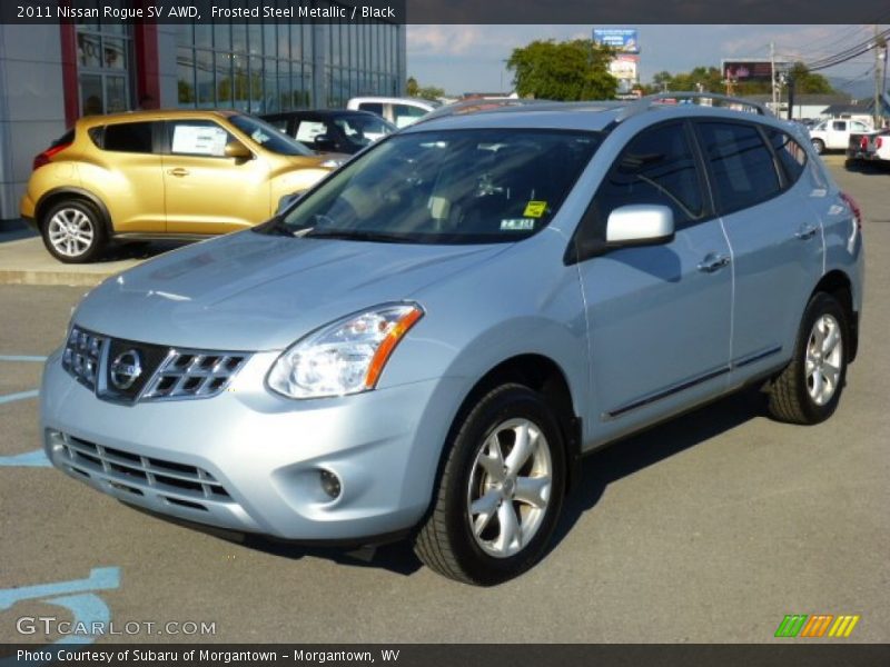 Frosted Steel Metallic / Black 2011 Nissan Rogue SV AWD