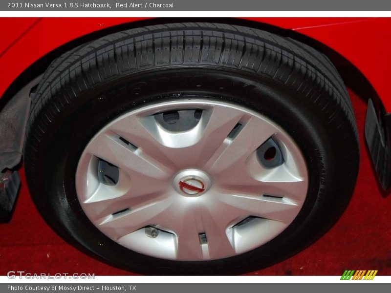Red Alert / Charcoal 2011 Nissan Versa 1.8 S Hatchback
