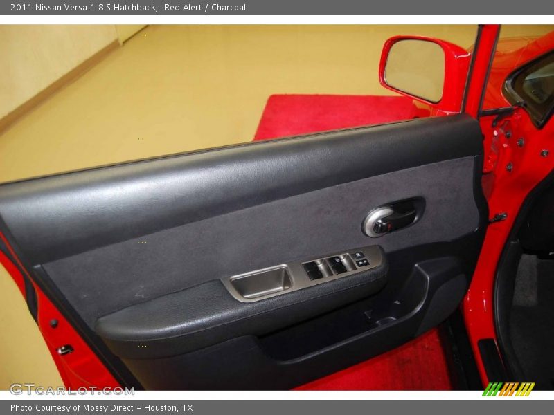 Red Alert / Charcoal 2011 Nissan Versa 1.8 S Hatchback