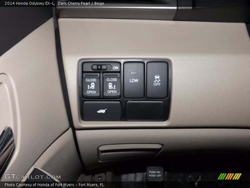 Dark Cherry Pearl / Beige 2014 Honda Odyssey EX-L