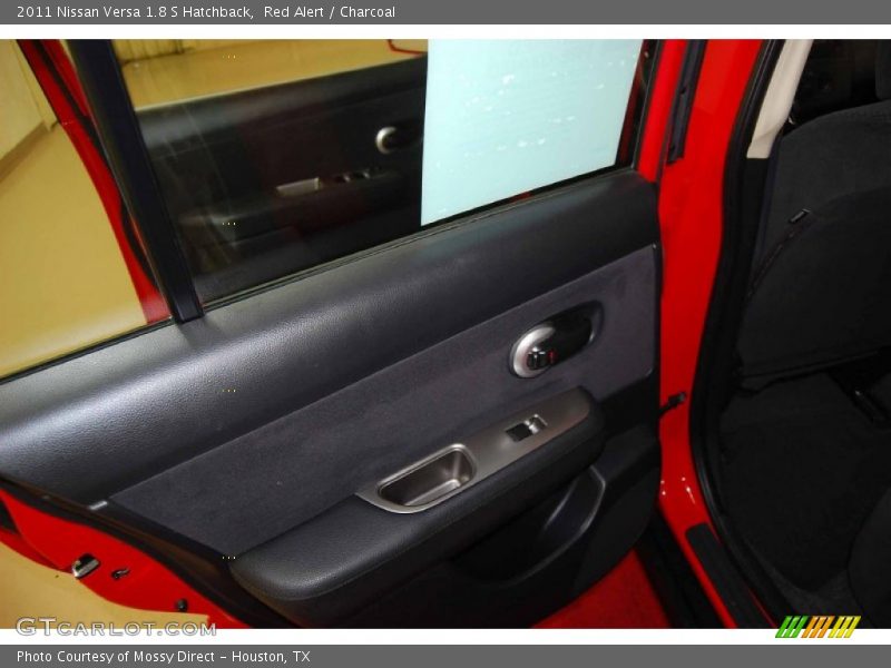 Red Alert / Charcoal 2011 Nissan Versa 1.8 S Hatchback