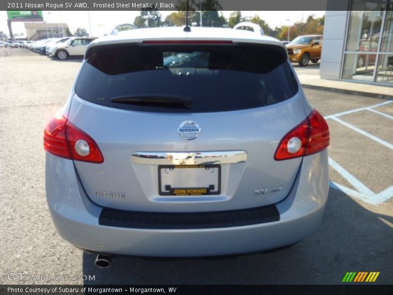 Frosted Steel Metallic / Black 2011 Nissan Rogue SV AWD