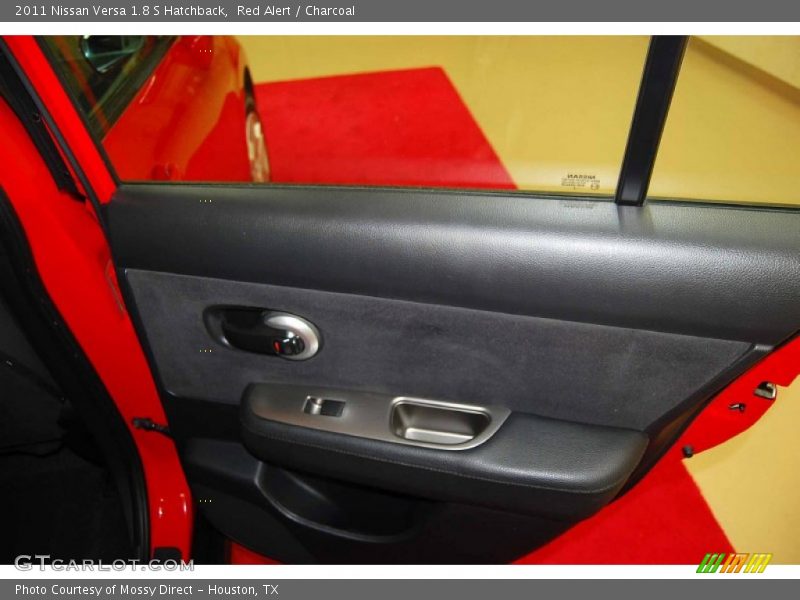 Red Alert / Charcoal 2011 Nissan Versa 1.8 S Hatchback