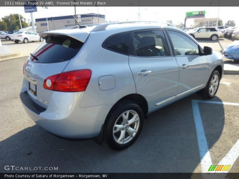 Frosted Steel Metallic / Black 2011 Nissan Rogue SV AWD