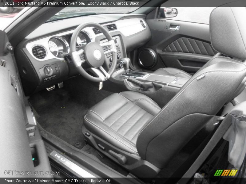 Ebony Black / Charcoal Black 2011 Ford Mustang V6 Premium Convertible